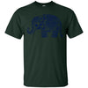 CUTE ANIMALS - Navy Blue Vintage Paisley Elephant Illustration T Shirt & Hoodie